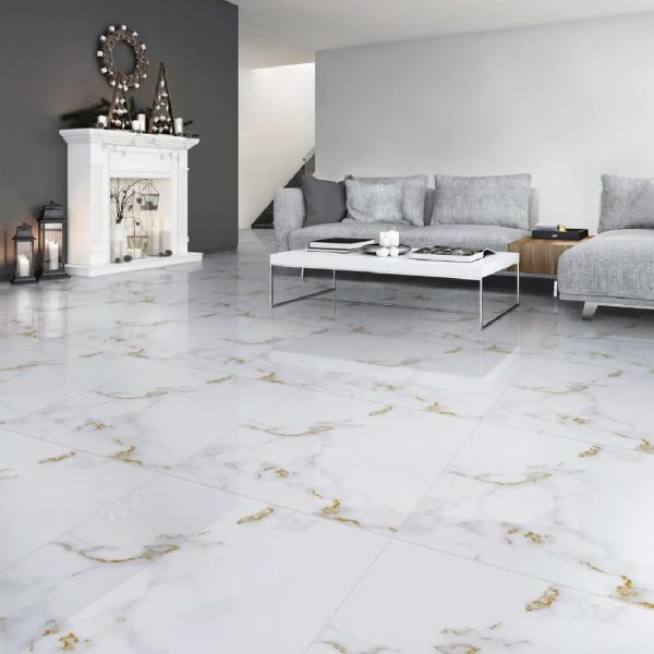 PISO CELIMA MARMOLIZADO SIENA DORADO BR 60X60 - Imagen 2